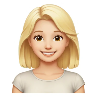smiling blonde girl outdoors sticker
