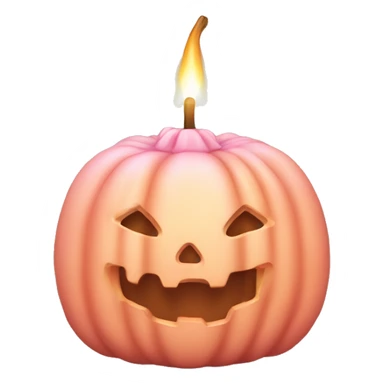 Light pink magic candle pumpkin  sticker
