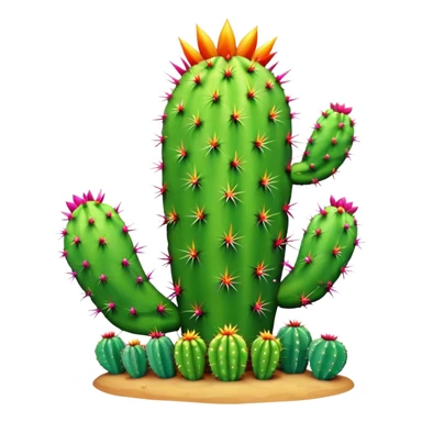 Cactus arc en ciel sticker