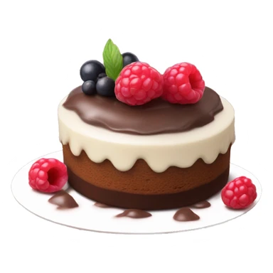 chocolate dessert with rassberrie on top sticker