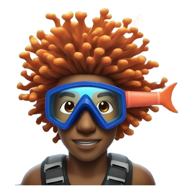 Snorkeling a reef   sticker