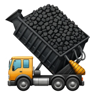 truck with coal ore sticker