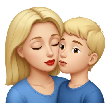 The part about the kiss on the cheek and the part about the kiss on the eye, a mother and son thing sticker