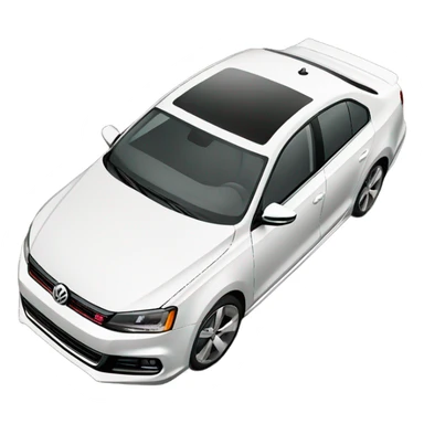 White Volkswagen Jetta gli 2013 sticker