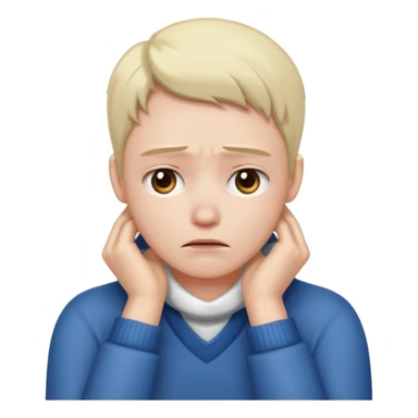 put your hands around ur neck like you’re choking yourself, look upset sticker