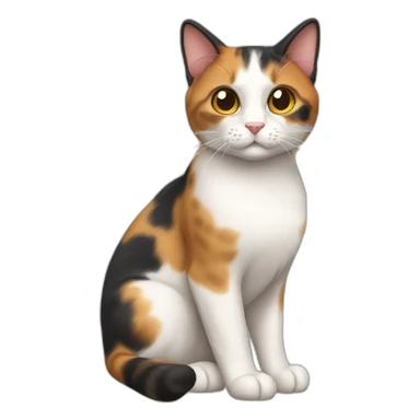 Calico Cat Full Body sticker