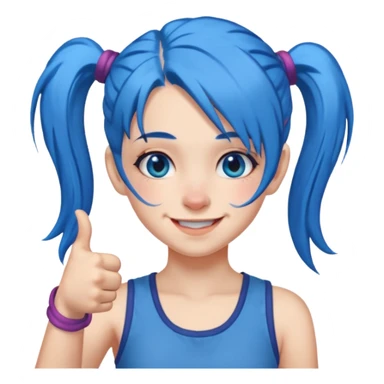 jinx from arcane giving a thumbs up sticker