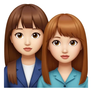 Brenda Song and Debby Ryan (straight bangs) sticker