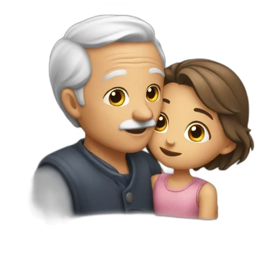 Girl in love with an old man sticker