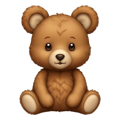 teddy bear with perked ears sticker