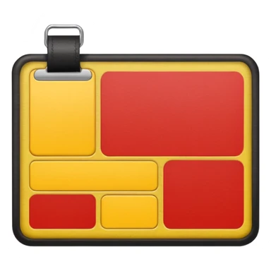 red and yellow refere card sticker
