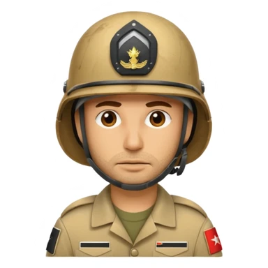 tired Iraqi military, in a helmet sticker