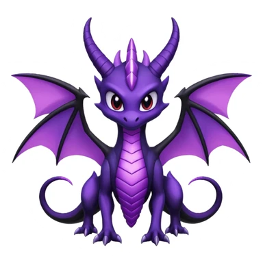 Spyro-Cynder-Lunala-Fakémon-hybrid-creature (full body)  sticker