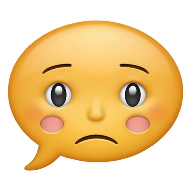speech bubble with a frown sticker