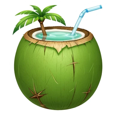 Green Coconut water sticker