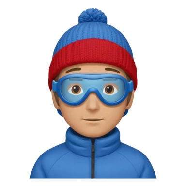 a short man skiing sticker