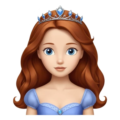 beautiful princess sofia the first with long hair sticker