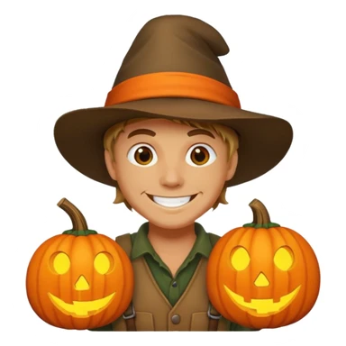 Hunter With Jack o Lantern sticker