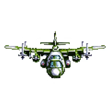 AC-130 gunship military aircraft with visible weapons and cannons sticker