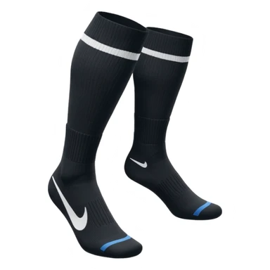 black football sock with white Nike tick, knee-high style sticker