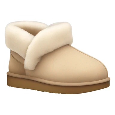 pastel beige cute ugg slippers sticker