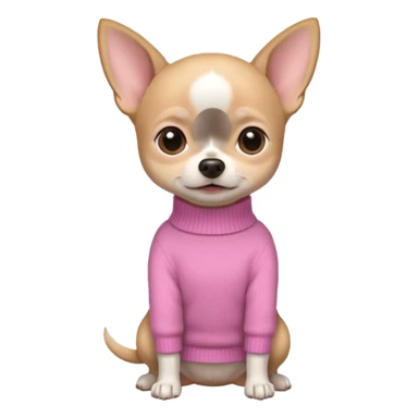 chihuahua with a pink sweater sticker