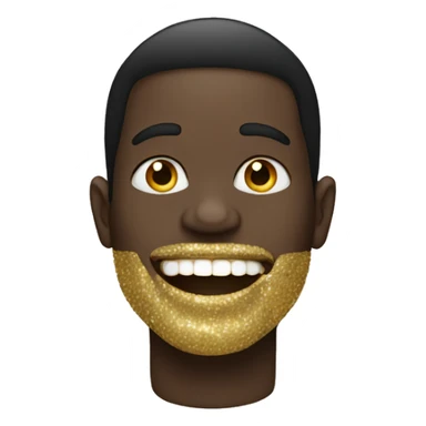Black man with gold and Diamond teeth sticker