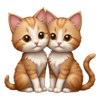 puppy love - Infatuation/falling in love - intense but short-lived passion with 2 kittens sticker