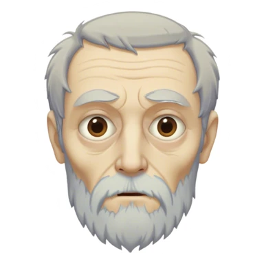 Qyburn from game of thrones, Qyburn is a thin, aging man with a gaunt, almost skeletal face and pale, sallow skin. His wispy gray hair and short, scruffy beard give him an unkempt look, and his cold, calculating eyes make him seem eerily detached. He wears simple, dark robes, lacking the grandeur of a typical maester, as he was stripped of his title for his unethical experiments. His soft-spoken yet chilling demeanor makes him unsettling to those around him. sticker