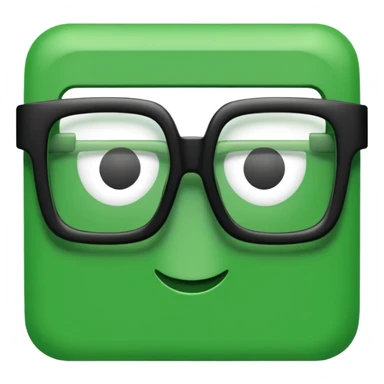 Green Square Spects. only spects. sticker