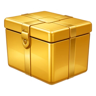 Clean Gold box direct frontal view sticker