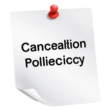 free cancellation policy sticker