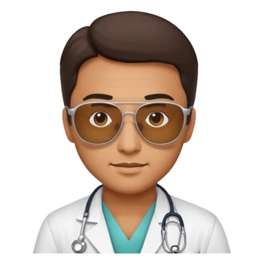 doctor with sunglasses sticker