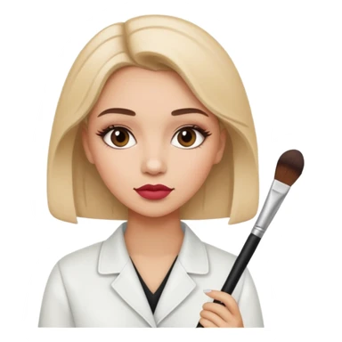 The cosmetologist girl was thinking sticker