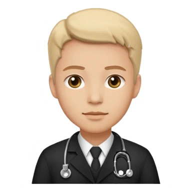 doctor with black uniform sticker