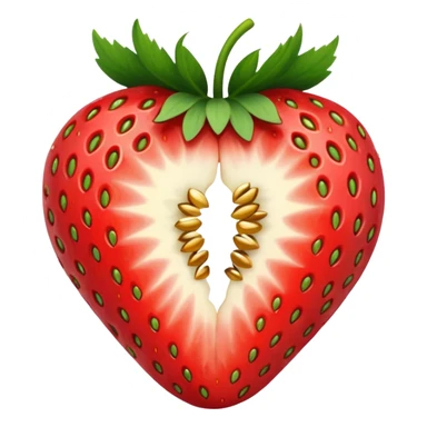 Strawberry cut in half sticker