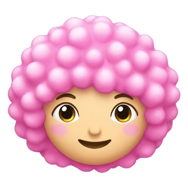 pink shower puff sticker