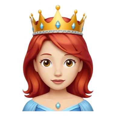 emoji princes ruiva com coroa  sticker