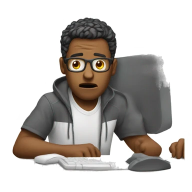 Programmer in panic sticker