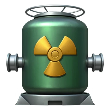create a very realistic nuclear reactor in green color sticker