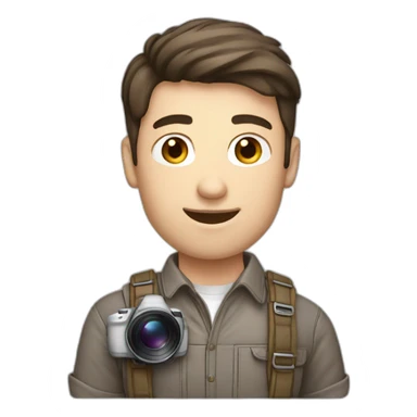 Male Photographer Caucasian brunette sticker
