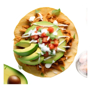 Shredded Chicken tinga tostada sticker