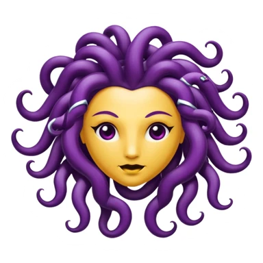 Hazme una medusa con piel de uva morada sticker