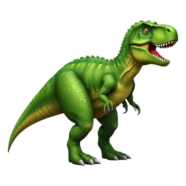 green t-rex dinosaur sticker