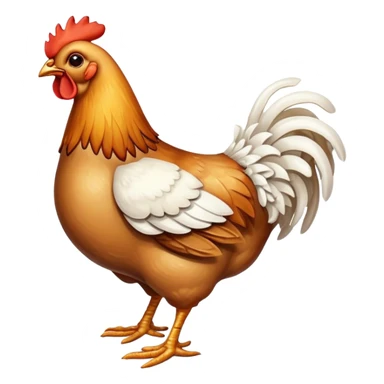 Roasted chicken  from the oven with white poultry frills decoration on its feet sticker