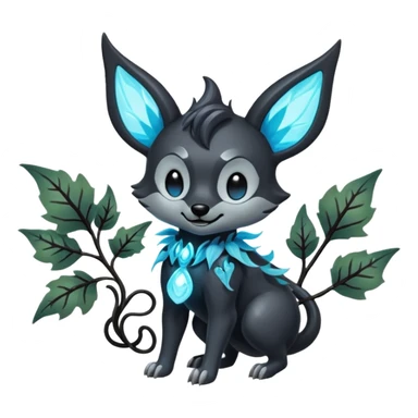 Batty Electrical Slim Mightyena-Plant-fairy sticker