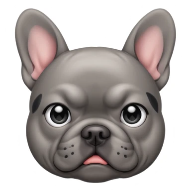 All grey French bulldog with tears in his eyes sticker