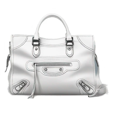 Balenciaga white city  bag sticker
