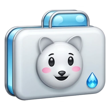 glitter white bank sticker