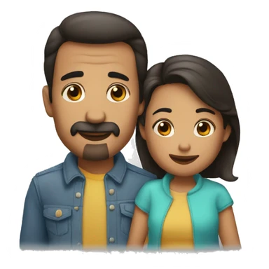 papa y mama tono  sticker